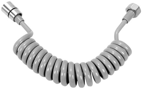 Flessibile Doccia in Acciaio, Tubo Telescopico per Doccia, Molla Flessibile, Spirale Acqua Bagno, Sanitari, WC, Vasca, Doccette, Grigio