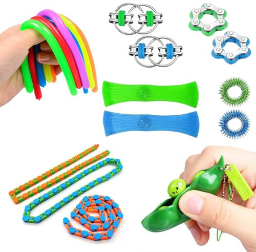 Anti Stress Spielzeug, 18 Pcs Anti-Stress Spielzeug Für Konzentration, Anti Stress, Fidget Toys Set Für Erwachsene, Entspannung Und Spaß Für Kinder Und Erwachsene, Beste Fidget Toys
