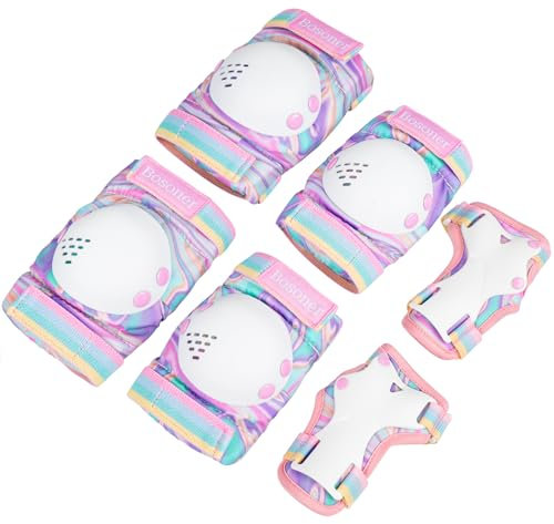 BOSONER Knieschoner Kinder Schoner Inliner: Protektoren Knieschützer Kinder Knie und Ellenbogenschützer Schutzausrüstung Schützer für Skates Scooter Fahrrad Rollschuhe