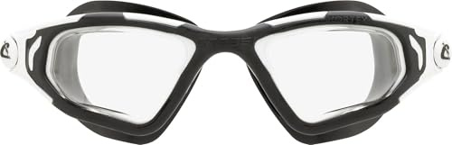 Cressi Vortex Goggles Black/White Clear Lens-Innovadoras Gafas de Natación con Avanzadas Prestaciones, Comodidad y Versatilidad, Negro/Blanco_Lentes Claros, Talla Única, Unisex