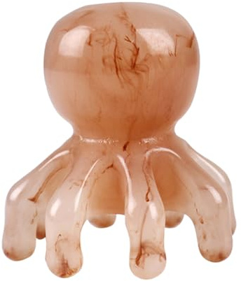 Peine De Masaje Para Cabeza, Aparato De Masaje De Resina De De, Forma De Pulpo - Portátil, Spa Craniano, Mejora De La Salud Del Cuero Cabello, Relajación De La Tensión
