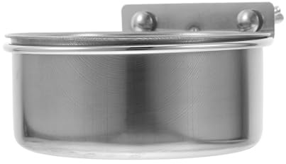 ARTIBETTER Bol Mangeoire Acier Inoxydable pour Perroquets Moyen avec Fixation Double Vis Polyvalent pour Nourriture et Eau Design Élégant et Portable pour Cage Oiseaux