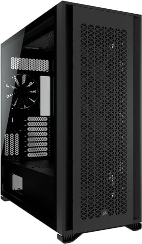 Corsair 7000D AIRFLOW Case per PC ATX Full-Tower (Pannello Anteriore a Flusso d'aria Elevato, Tre Ventole da 140 mm con Ripetitore PWM Incluse, Generoso Spazio Interno), Nero