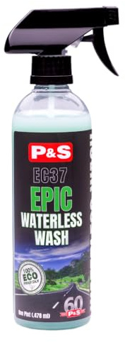 P&S Professionella detaljprodukter – episk vattenfri tvätt – smörjmedel och rengöringsmedel tar försiktigt bort jord utan vatten; polymerglansförstärkare; säker på färg, metall och glas (1 pint)