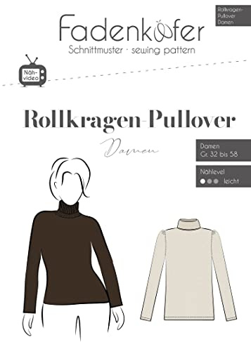 Schnittmuster und Nähanleitung - Damen Rollkragenpullover