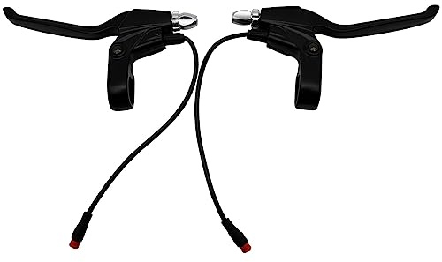 CADUFUELLY 1 Pair Brake Lever, Left and Right Power Off Handle Accessories 108PPD Brake Levers, 2 Pin Male Hand Brake Controller Kit for Electric Bike Scooter