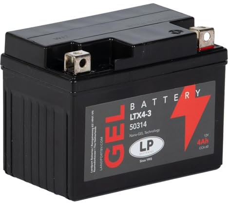 Batería de Gel para Moto Landport LP 12Volt, 4Ah /10Hr, 60 CCA- MG LTX4-3