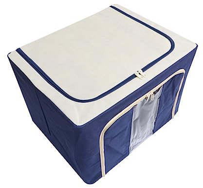 Hohopeti Caja Organizadora 1 Pieza 100l Bolsa De Almacenamiento Plegable Caja De Clasificación No Tejida Ropa Edredones Almacenamiento Visible Ahorro De Espacio