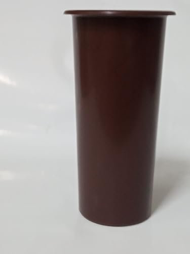 Generico Portafiori Interno in Plastica per Vaso da Cimitero, Marrone, Diametro 8 cm, Altezza 18 cm