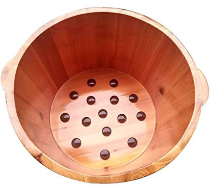 Sauna Wooden Bucket,Spa, Sauna,Soak,Handmade Massage Bucket Foot Bath,Foot Spa Wash Bucket Feet Bath Basin Tub Present vision To pursue happiness Learned extensively