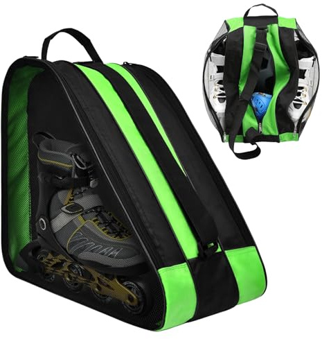 Roller Skate Bag,Great for Roller Skates, Ice Skates, Rollerblade, Figure Skates, Ice Hockey Skate - Skate Bag for Kids and Adults (Green)