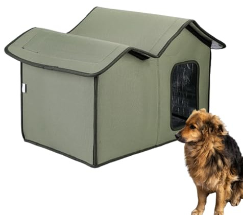 Refugio para gatos resistente a la intemperie, casa para gatos salvajes al aire libre, refugio totalmente aislado, casa temporal para perros, refugios aislados para gatos callejeros para camping