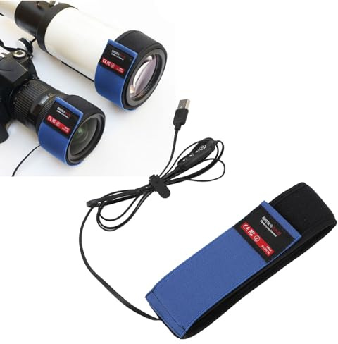 Fabater Linsvärmare, Anti-dimma USB-värmare med 3 Temperaturjusterbara Nivåer för Kamerateleskop Sökare DSLR Astrofotografi (545 mm)