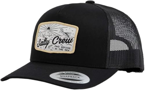 Salty Crew Men's Frenzy Retro Trucker Hat, Black, One Size
