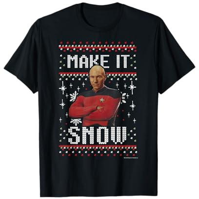 Star Trek Next Gen Make It Snow Ugly X-Mas Sweater T-Shirt T-Shirt