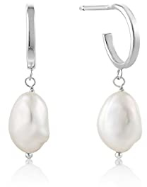 ANIA HAIE Damen Ohrstecker PEARL OF WISDOM aus 925 Sterling Silber, besetzt mit einer Perle, Größe 10 mm, inkl. Geschenkverpackung