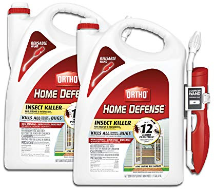 Ortho Home Defense Insect Killer for Indoor and Perimeter2 with Comfort Wand, Controls Ants, Roaches, Spiders and More, 1.1 gal., 2-Pack
