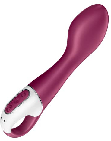 Satisfyer, Bluetooth G-Punkt-Vibrator, Hot Spot Connect App, 22,5 cm, mit Wärmefunktion, aus Silikon