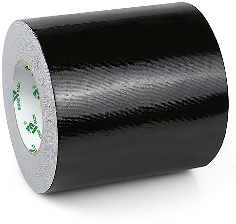 BOMEI PACK Panzertape extra stark, Schwarz 50 m x 150 mm Wasserdichtes Reparaturband für innen & außen Reparaturband mit starker Klebkraft