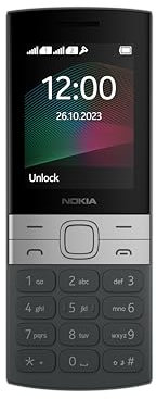 Nokia Teléfono con 150 funciones con radio FM, cámara con flash, batería potente, 20 horas de tiempo de conversación y 30 días en modo de espera, color negro