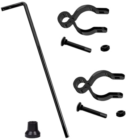 VIVIDA Chain Link Gate Drop Rod 1-3/8 x 32, Black Cane Bolts Drop Rod Pin Latch for Single or Double Gate, Chain Link Fence Parts, Black, 1 Pack
