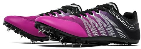 Zeihyeurus Zapatillas De Atletismo Clavos Zapatillas De Clavos Deportivas Zapatos con Clavos para Atletismo Transpirables Unisex Antideslizantes para Entrenamiento De CompeticióN,JóVenes