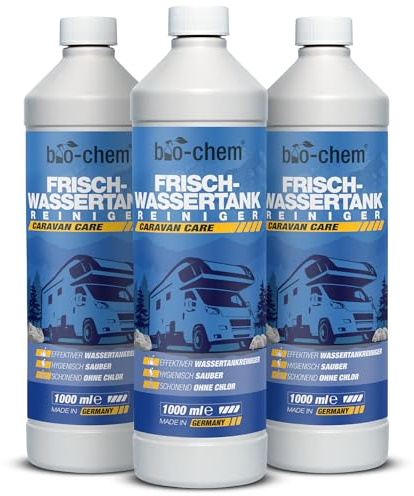bio-chem - Nettoyant pour réservoir d'eau Douce 3 x 1L - Entretien des réservoirs de Caravane et Camping Car - Produits et Accessoires véhicules de Camping