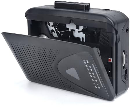 docooler Lettore di Cassette Lettore di Cassette Altoparlante retrò Portatile Metodi di Alimentazione Multipli Funzione Radio Suono di Alta qualità Compagno Perfetto