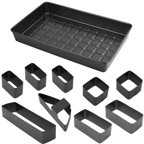 Anseom Stampo per torte con numeri e lettere, grande, antiaderente, 37,5 x 23,8 x 5 cm, regolabile, per feste, compleanni, festività