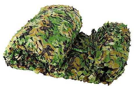 Queeucaer kamouflagenät 4 x 6 m, militär, kamouflage, jakt, armé, kamouflage, kamouflage, armé, kamouflage, hunter federalseger, nät, nät, solskydd, för hem, Woodland, trädgård, camping