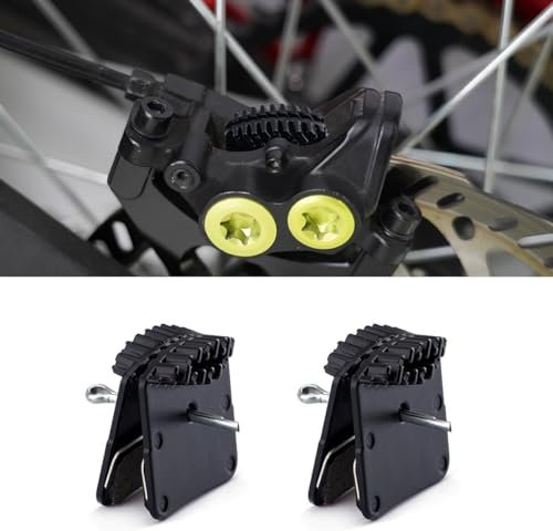 JESTOP 2PCS Brake Pad with Cooling Fin for Sur Ron LBX/S Segway X160 X260 Talaria Sting MX3 R MX4 Shimano H03C, Rear Front Disc Brake Pad Durable Electric Dirt Bike Brake Pads Motorcycle Part(2Pcs)