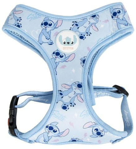 CERDÁ LIFE'S LITTLE MOMENTS | Stitch hundsele storlek M/L exklusiv design, bekväm och justerbar - perfekt söm hundsele för promenader och träning, slitstarkt och andningsbart material
