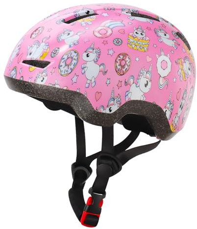 Toddler Bike Helmet for Kids Ages 1-3, Baby Infant Helmet with Adjustable Fit for Scooter Cycling Skateboard, Lightweight Girls Helmet with Unicorn Print