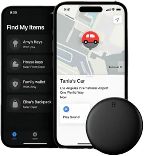 Traceur GPS Dimova GP90, Localisateur GPS Précis sans Abonnement (Android/Apple), Mini Traceur Intelligent for Clés, Bagages, Véhicule, Compatible avec L'application Find My D'apple(for Apple)