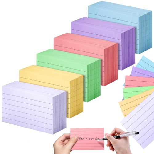 1200 Blatt Karteikarten A8, 5.2 x 7.4cm Karteikarten, 150g/m² Dicke Papier
