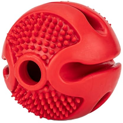 Kanoauo Bola De Comida Canina - Juguete De Goma Que Dispensa Alimento para Mascotas,Pelota Interactiva De Alimentación Lenta - para Ejercicio Entretenimiento Hogar Interior Exterior del Estrés