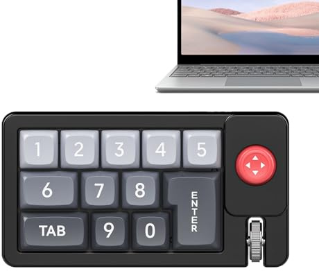 Programmerbar knappsats – 1,5 RGB-, minitangentbord, nummerplatta med joystick och hot-swap-kapacitet | Funktionell inmatningsenhet för spel, musikproduktion maskinskrivning