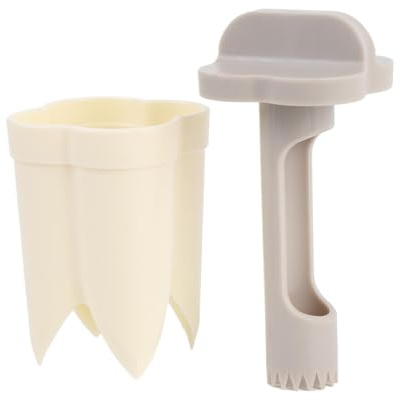Yosoo Health Gear Corer ABS Paprika Cutter 2 i 1 4,3 X 2, Tum för Chili och Paprika Twist Pull Deseeing Tool för Home Kitchen Camping (Beige)