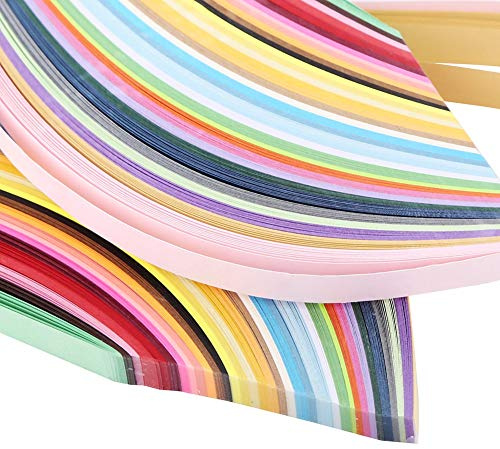Dioche Hantverk Färgglada Dekorativa 720 St Quilling Strips Set i 36 Färger 5 Mm Bredd för DIY Quilling Art Project (papper)
