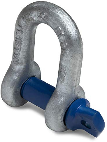 HEAVYTOOL Schäkel gerade Stahl hochfest 1,5t mit Augbolzen (2 Stück) Hochfester Geradschäkel Bügelschäkel Lastschäkel Hebeschäkel Schwerlastschäkel