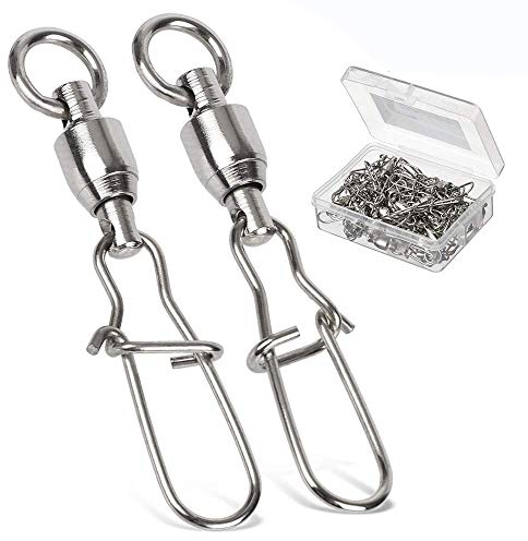 9Tong Kugellager Wirbel Angeln Snap Angeln Rolling Wirbel Salzwasser Edelstahl Angelwirbel Barrel Kugellager Snap Angeln spinnfischen zubehör 25pcs 88lbs