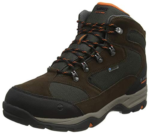 Hi-Tec Men's Storm WP Wide, DK Chocolate/DK Taupe/Burnt Orange, 7 UK