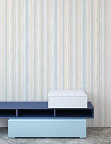 Carta da parato Kemen Victoria III - 2372 - azzurro e beige a righe