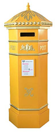 KONGY Boîte Aux Lettres, Verticale Style Américain Métal Boîte À Lettres Extérieur Maison Letterbox, Multicolore en Option Boites Aux Lettres sur Pied (Couleur : Jaune)