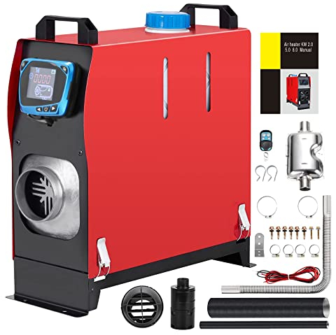 Anbull Standheizung Diesel 8kw, Ganzmetallbrennkammer 12V Diesel Luftheizung Kraftstoff Auto Heizung Lufterhitzer Dieselheizung mit Fernbedienung LCD Monitor für RV, Boote