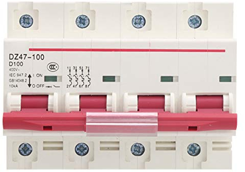 Disjoncteur Miniature 400V 80-100A 3P Montage Sur Rail Din Commutateur D'air de Protection Contre Les Surcharges Domestiques pour Lignes de Distribution D'éclairage Résidentiel Système Solaire PV DZ