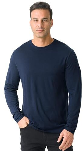 Merino Protect 100% Lana Merino Hombre Camisetas Termicas Suaves Pullover Resistencia Al Olor Jersey para Cazar Y Hacer Senderismo
