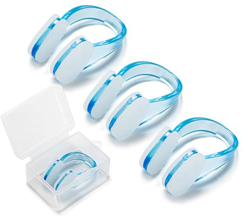 Ulawellor 3 Stück Nasenklammer Schwimmen,Nasenclip Schwimmen,Schwimmen Training Protector Nase Clips für Erwachsene Kinder,Unisex für Schwimmen Anfänger