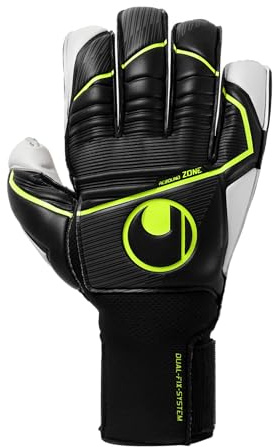 uhlsport Absolutgrip Flex Frame Carbon guanti da portiere da calcio per uomo e ragazzo - massima stabilizzazione delle dita e presa per tutte le condizioni atmosferiche
