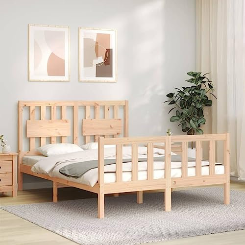 Gecheer Massiv träsäng, träsäng, massivt trä, säng, dubbelsäng/enkelsäng, balksäng, sängram, sängram med sänggavel
